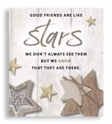 Porcelain Plaque/Friendship - Stars