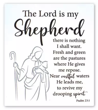 Lord is My Shepherd Ceramic Plaque