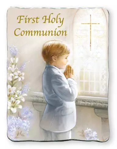 Praying Boy Communion Artmetal Plaque