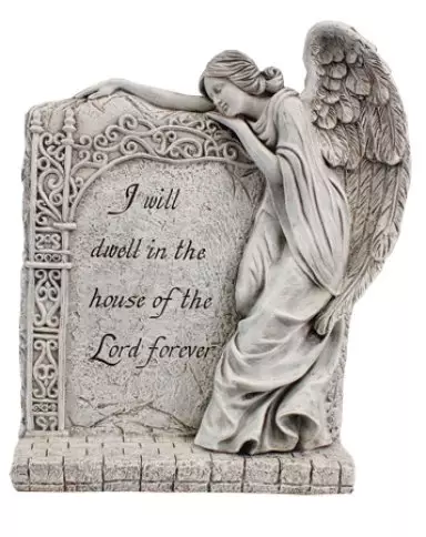 Resin Grave Statue/13 1/2 inch Standing Angel
