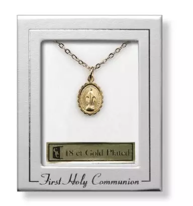 Miraculous 18 ct Gold Plated Communion Necklet