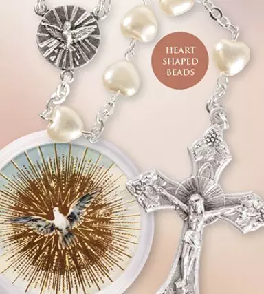 Heart Shaped Pearl Confirmation Rosary