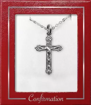 Silver Plated Crucifix Communion Necklet