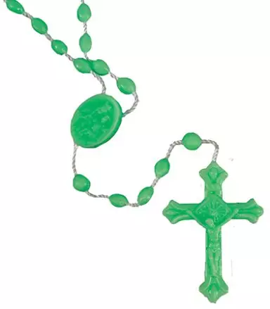 Plastic Rosary - Corded - Green