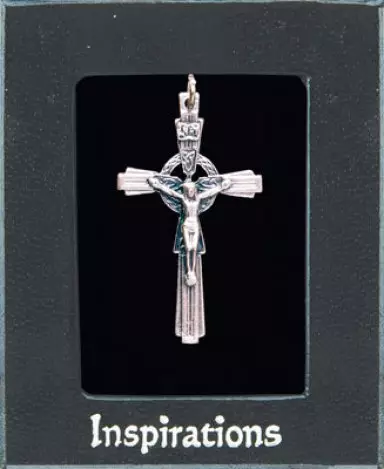 Celtic Crucifix - Silver Finish Necklet