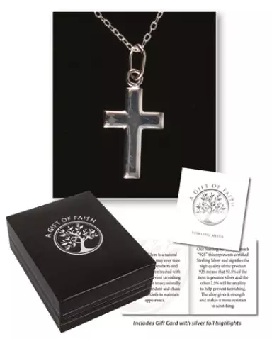 Sterling Silver Cross & Chain - Gift Boxed