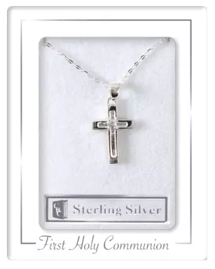 Communion Sterling Silver Cross Necklet