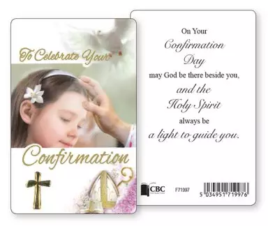 Confirmation Girl Prayer Card