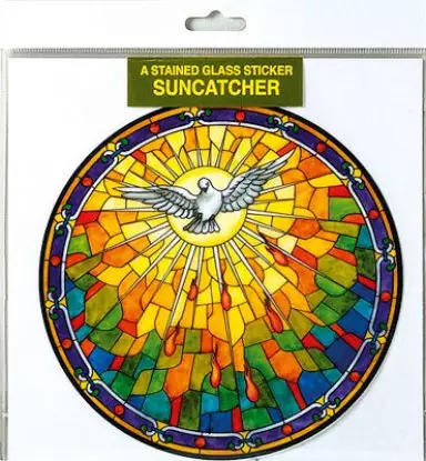 Sun Catcher Sticker Holy Spirit Tiffany Style