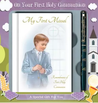 Boy's Hardback Book & Pen Communion Gift Set
