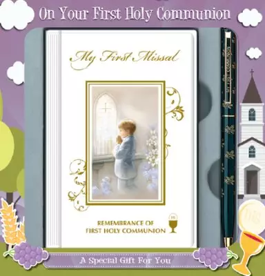 Boy's Book & Pen Communion Gift Set
