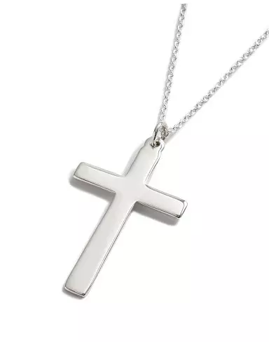 Sterling silver Large Solid Cross Pendant