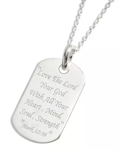 Silver 'Love The Lord' Pendant
