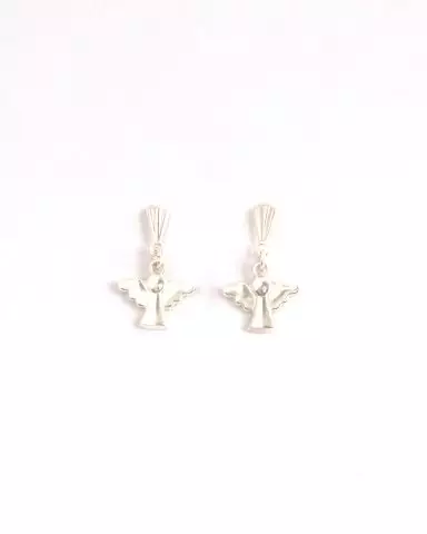 Sterling Silver  Angel Dropper Earrings
