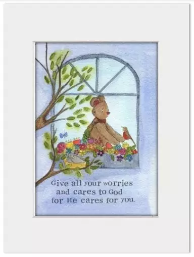 Encouragement Print He Cares For You Single print