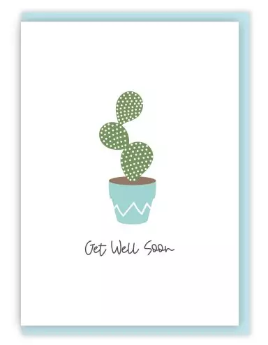'Get Well Soon' (House Jungle) A6 Greeting Card with bible verse inside