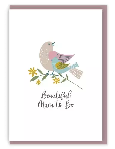'Mum to Be' (Birds of Joy) with bible verse A6 Greeting Card