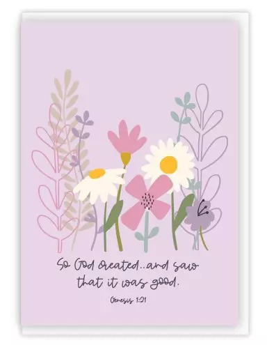 'God Created' (Wild Meadow) A6 Greeting Card