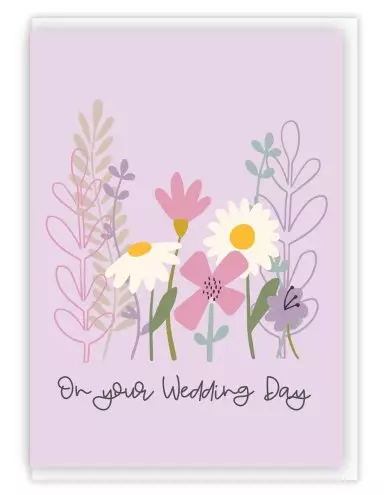 'On Your Wedding Day' (Wild Meadow) A6 Greeting Card