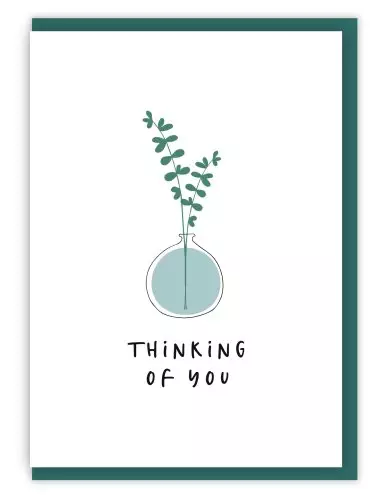 'Thinking of You' (Stems) A6 Greeting Card with bible verse inside
