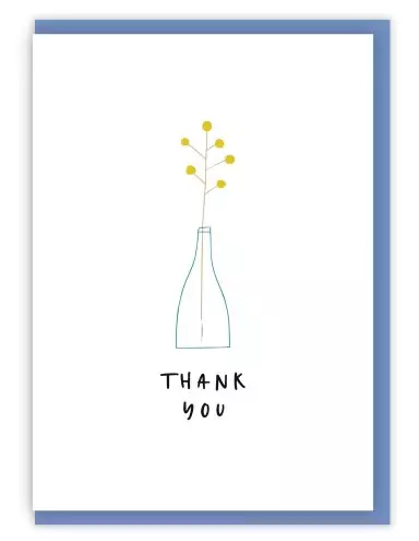 'Thank You' (Stems) with bible verse A6 Greeting Card
