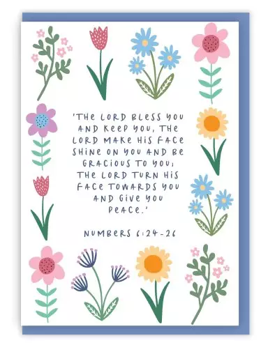 'The Lord Bless You' (Spring version) A6 Greeting Card
