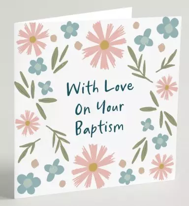 'With Love On Your Baptism' Greeting Card & Envelope