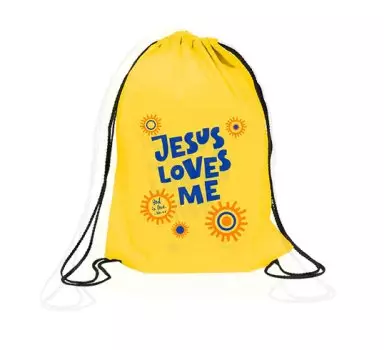 Adjustable Drawstring Bag - Jesus Loves Me