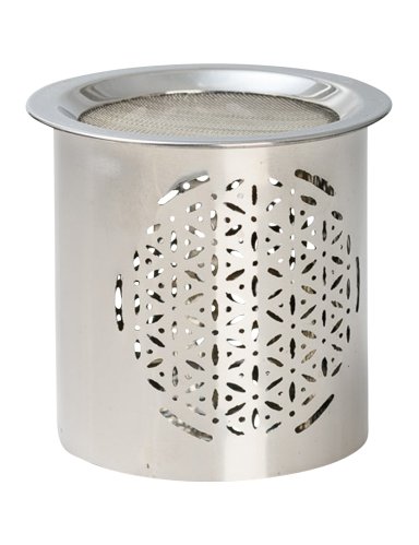 Silver Steel Incense Burner H 8 cm