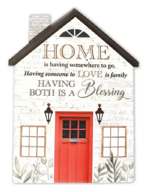 Home, Love is Family Porcelain Plaque