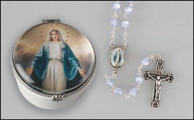 Miraculous Rosary with Porcelain Box