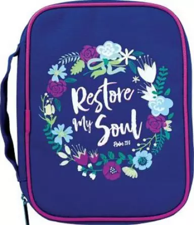 Large Restore My Soul Canvas Bible Cover