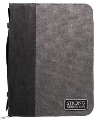 Strong & Courageous Bible Cover - Large
