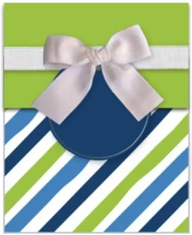 Blue and Green Stripe Reveal Card