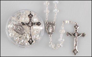 Crystal Facetted Glass Rosary