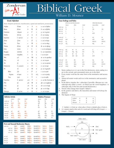 Biblical Grammar Laminated Sheets