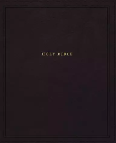 NKJV, Reference Bible, Wide Margin Large Print, Leathersoft, Black, Red Letter, Comfort Print