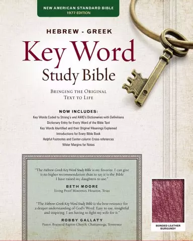 NASB Key Word Study Bible: Burgundy, Bonded Leather