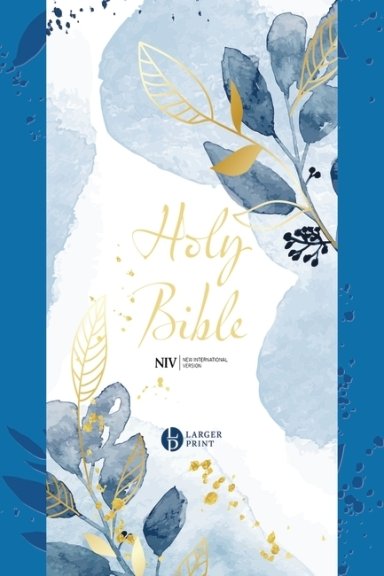NIV Larger Print Blue Soft tone Bible With Zip 9781399803762 Eden