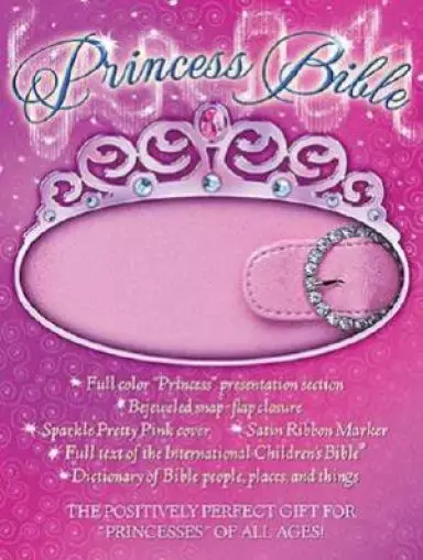 International Children's Bible (ICB) Princess Bible, Pink, Imitation Leather, Presentation Page, Ribbon Marker, Snap Closure