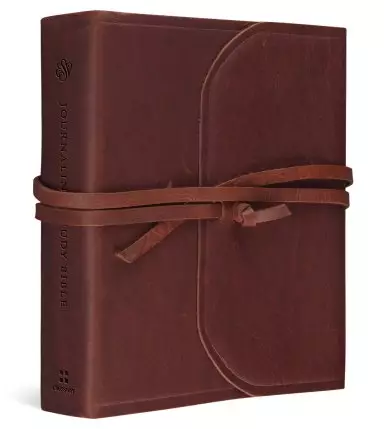 ESV Journaling Study Bible (Natural Leather, Brown, Flap with Strap)