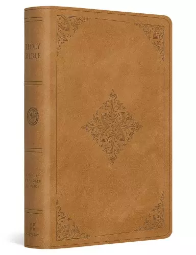 ESV Large Print Bible (TruTone, Nubuck Caramel, Fleur-de-lis Design)