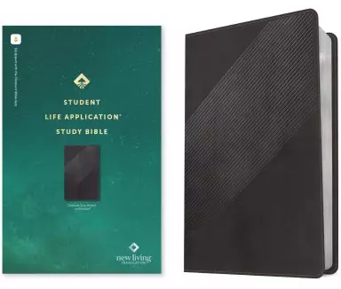 NLT Student Life Application Study Bible (LeatherLike, Charcoal Gray Striped, Red Letter, Filament Enabled)