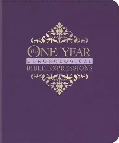 One Year Chronological Bible Expressions NLT (LeatherLike, Imperial Purple)