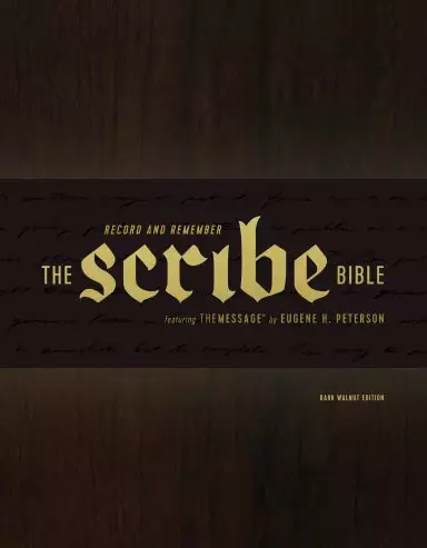 The Message Scribe Bible Journalling Bible, Dark Brown, Imitation Leather, Wide Margin, Notetaking