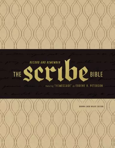 The Message Scribe Bible Journalling Bible, Brown, Imitation Leather, Wide Margin, Notetaking