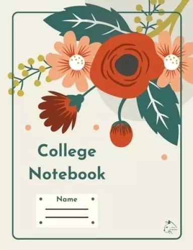 College Notebook: Student workbook | Journal | Diary | Flowers bucket cover notepad by Raz McOvoo
