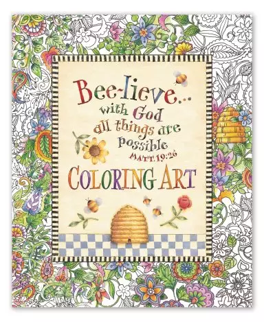Bee-Lieve...with God All Things Are Possible Coloring Art