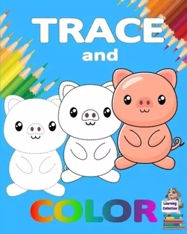 TRACE AND COLOR : Learning Collection | Ages 3-6 | Easy Kids Drawing | Preschool Kindergarten