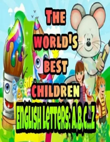 The World's Best Children English Letters A B C Z: Coloring Book for Kids: Great Gift for Boys & Girls, Ages 4-8